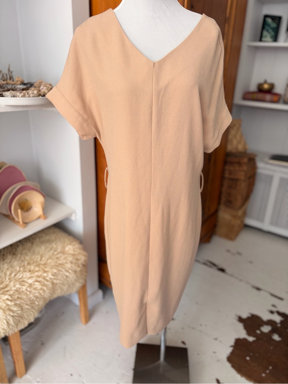 Achro VNeck Short Sleeve Slip Dress